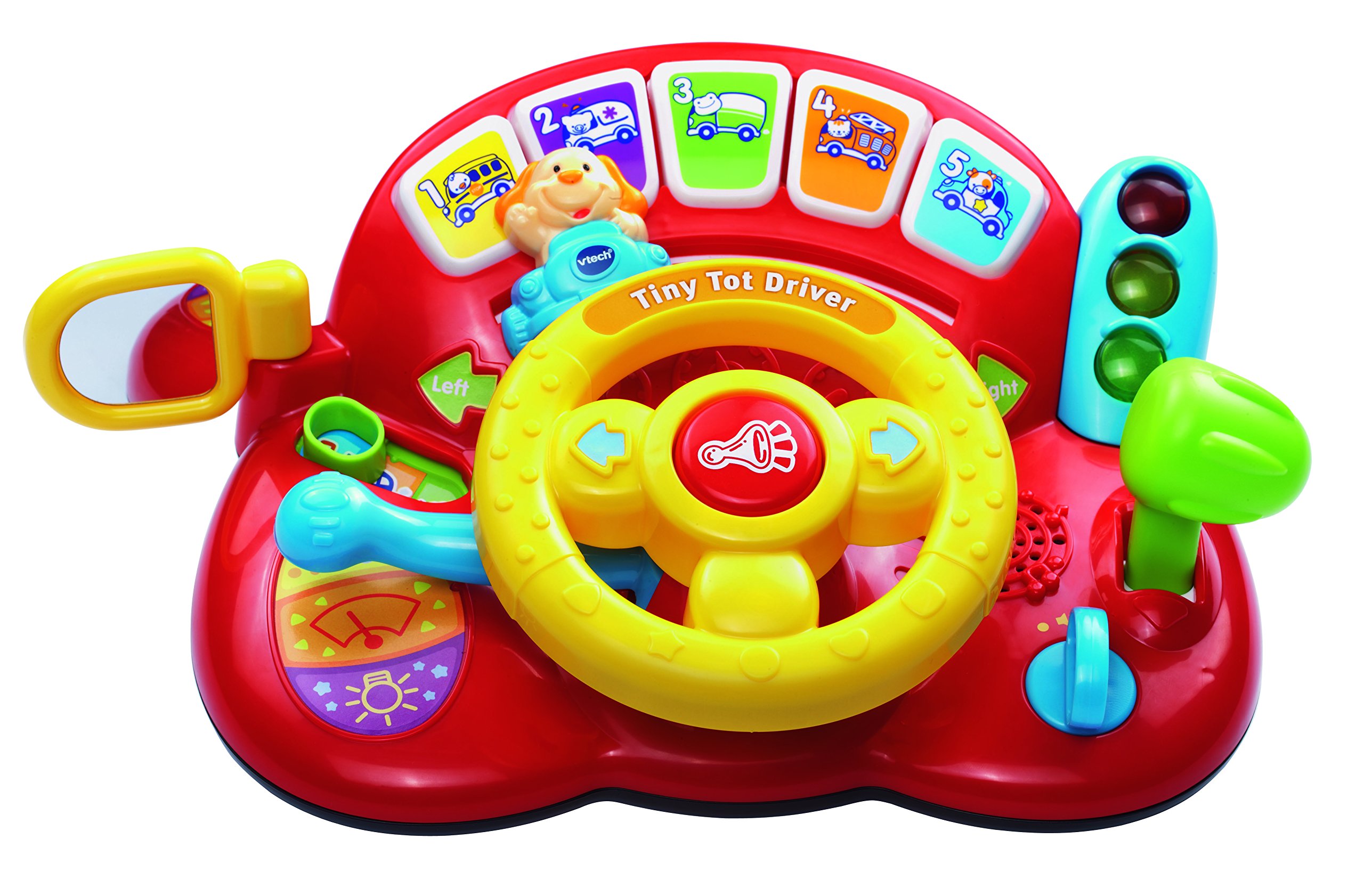VTech Toddler Interactive Drover Toy Featuring a Steering Wheel with Music and Light, Multicolor, 19 x 26.5 x 12 centimeters