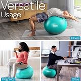Core Balance Anti Burst Gym Ball 45-85cm with Hand Pump Teal 75cm view 3