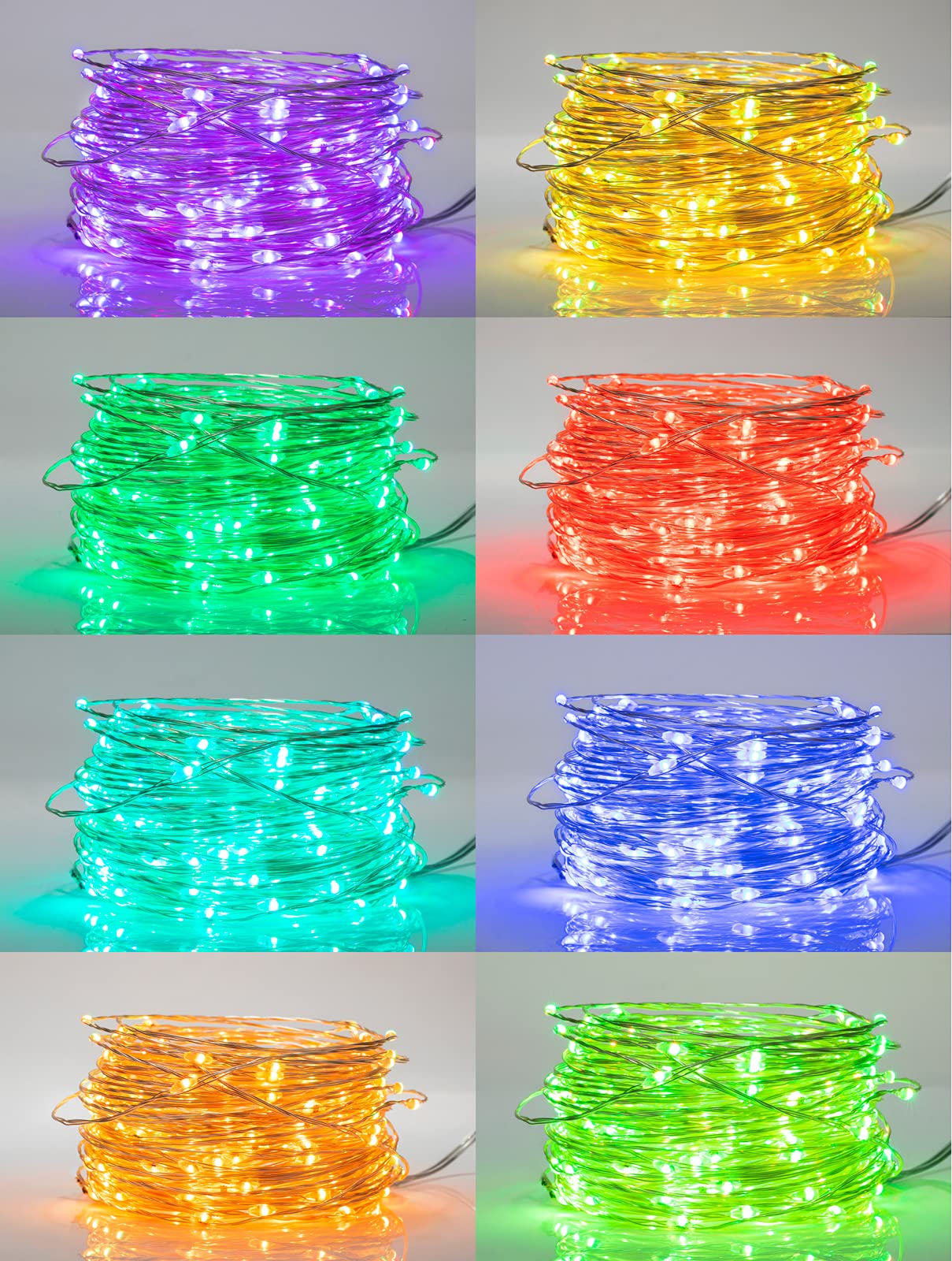 TEKLED® LED String Lights 10M | RGB Colour Changing 100 Micro LED Lights | with Remote Control and Power Supply | for Home TV Kitchen Bedroom Christmas Indoor Decoration