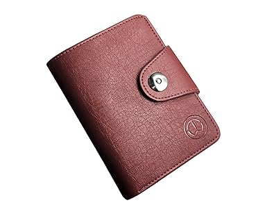 TnW Bi-Fold Brown Artificial Leather Hand Crafted Wallet for Women and Girls with Magnetic Flap
