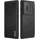 Nillkin for Samsung Galaxy S25 Ultra Wallet Case with Camera Cover, [Lens Protection] Premium Leather Slim Protective Shockproof Hard Cover Flip Phone Case for Galaxy S25 Ultra 6.9'' Black