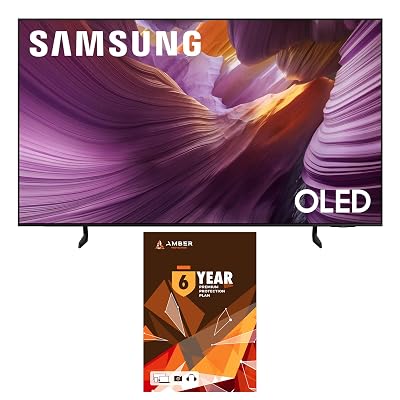 SAMSUNG QN55S85FAFXZA 55 Inch OLED HDR 4K Smart TV with Q-Symphony Pro and 6 Year Amber Protection Plan (2025)