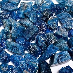 GEMKORA (250 carats) Raw Neon Blue Apatite Rough