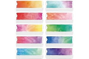 Geyee 40 Pack Magnetic Name Tags Classroom Large Magnetic Name Plates Farmhouse Rustic Name Tags for Teacher Student School Office Home Desk Bulletin Board Decor (Watercolor)