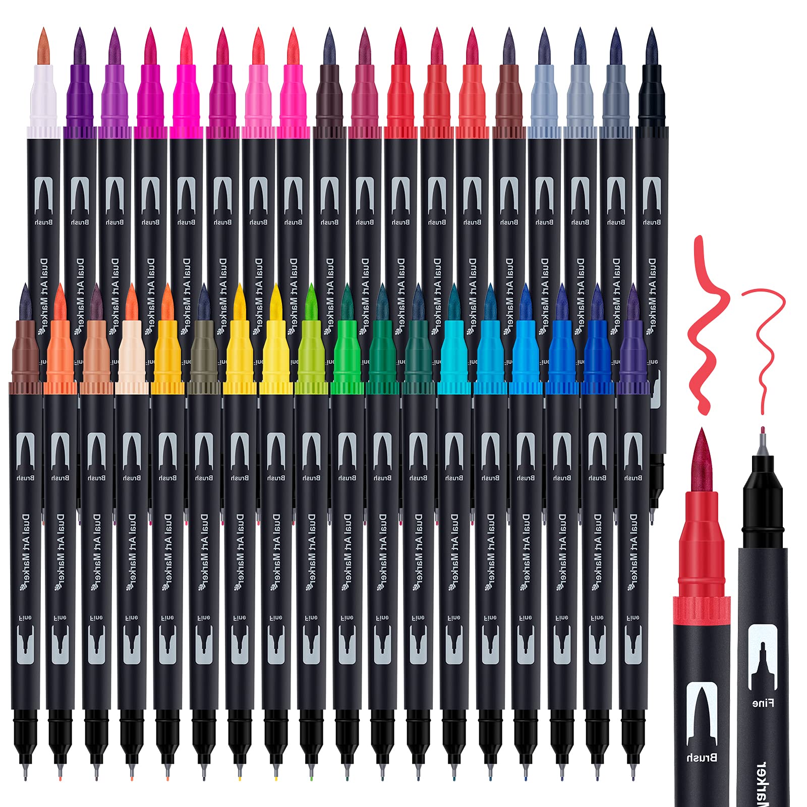 APOGO Fineliner Pens, 24 Colour Fine Point Pens Set 0.38mm Fine Tip Colouring Drawing pens for Sketch Writing, Artist Illustration, Note Taking, Comics and Coloring Books