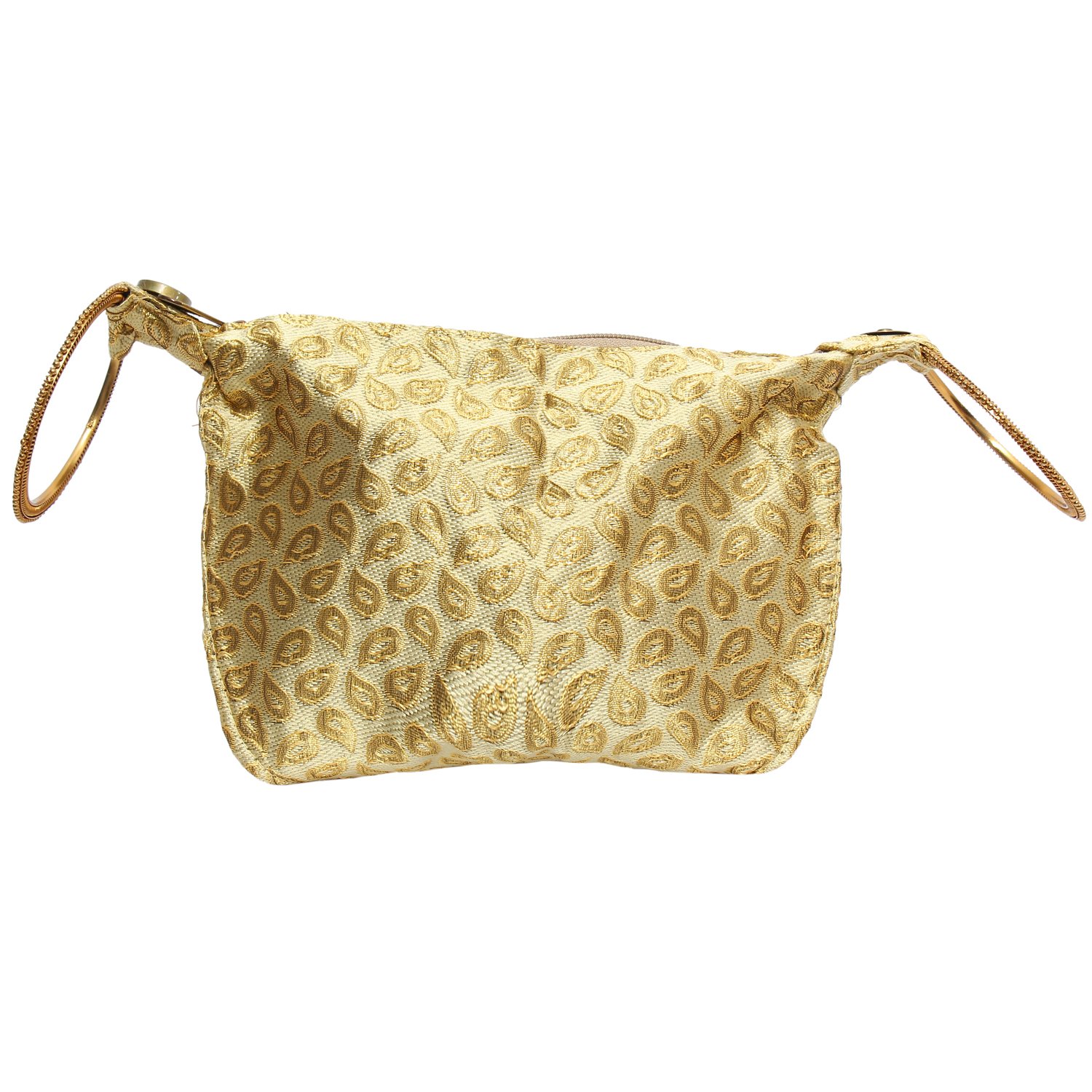 bagaholics ethnic clutch silk potli batwa pouch bag with metal beadwork