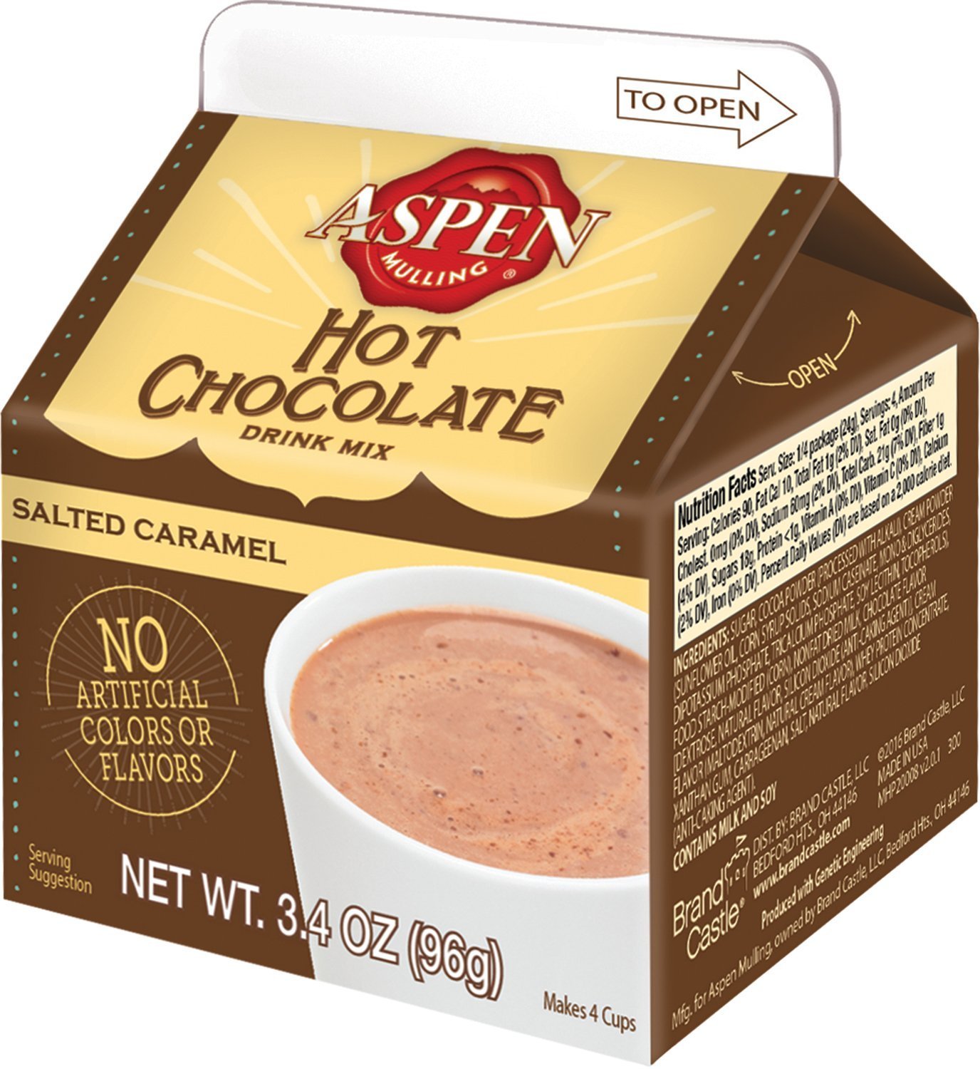 Aspen Mulling Hot Chocolate Drink Mix, Milk Chocolate, 3.4Ounce Carton Grocery