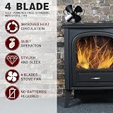 COMBIUBIU 4 Blade Mini Woodburner Stove Fan Silent Heat Powered view 3