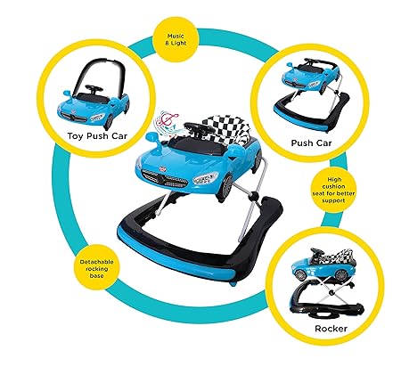 Babymate Racer Pro Walker, Blue