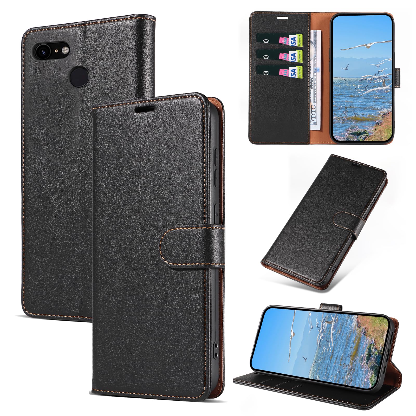 KKEIKO Case for Google Pixel 3, RFID Blocking PU