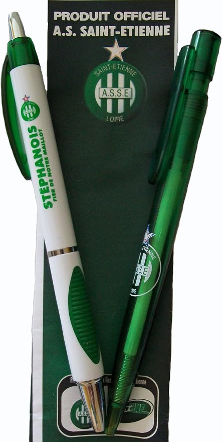 2 X Stylo Asse Collection Officielle As Saint Etienne Football Ligue 1 Amazon Fr Fournitures De Bureau