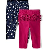 The Children's Place Baby Girls' and Newborn Knit Pull on Pants
