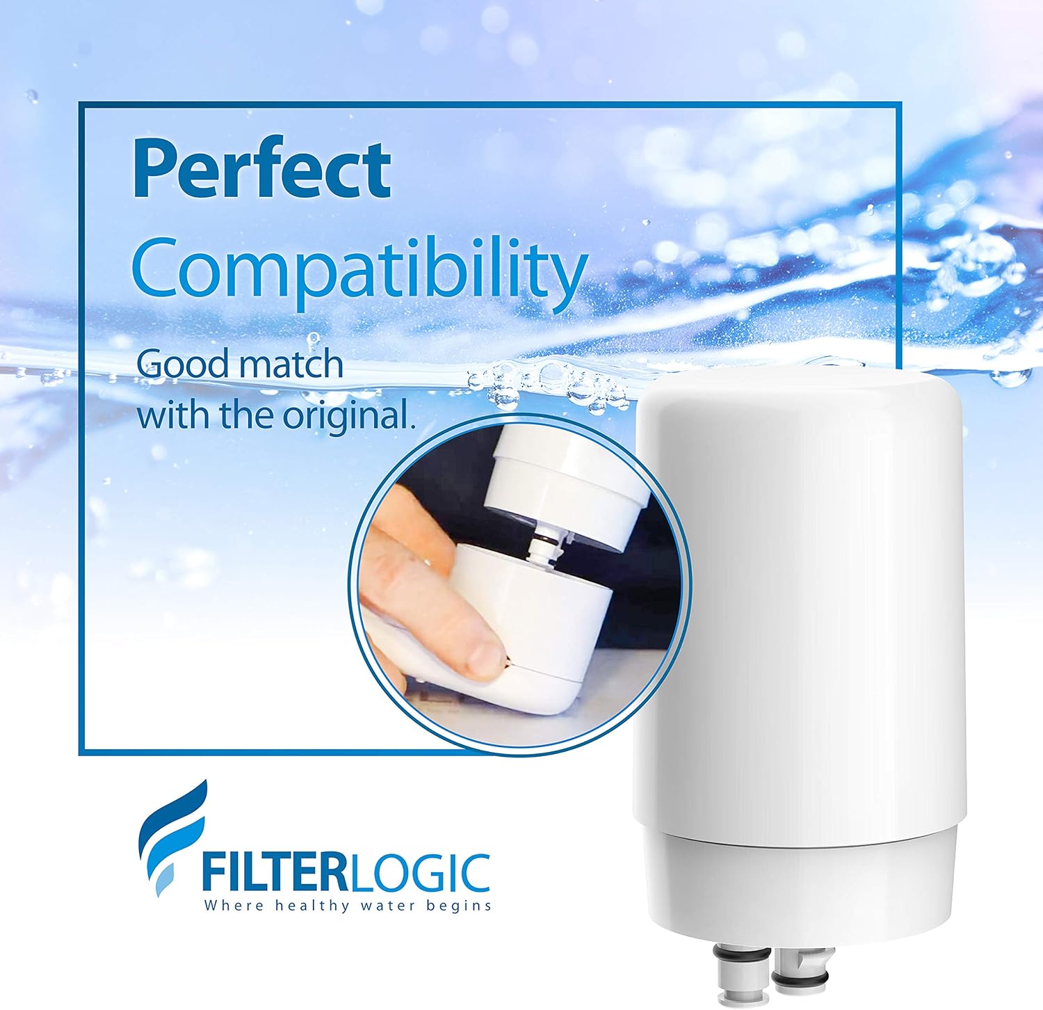 FilterLogic Faucets Filter Cartridge, Compatible with Brita Tap Water Filtration System (Pack of 2): Home & Kitchen