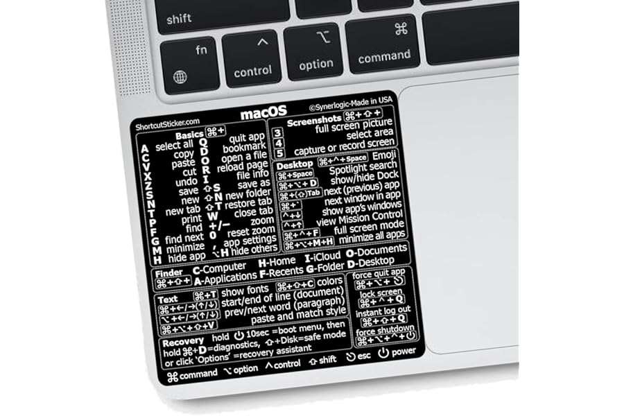 Best Mac Keyboard Shortcuts Sticker for MacBook (2026)