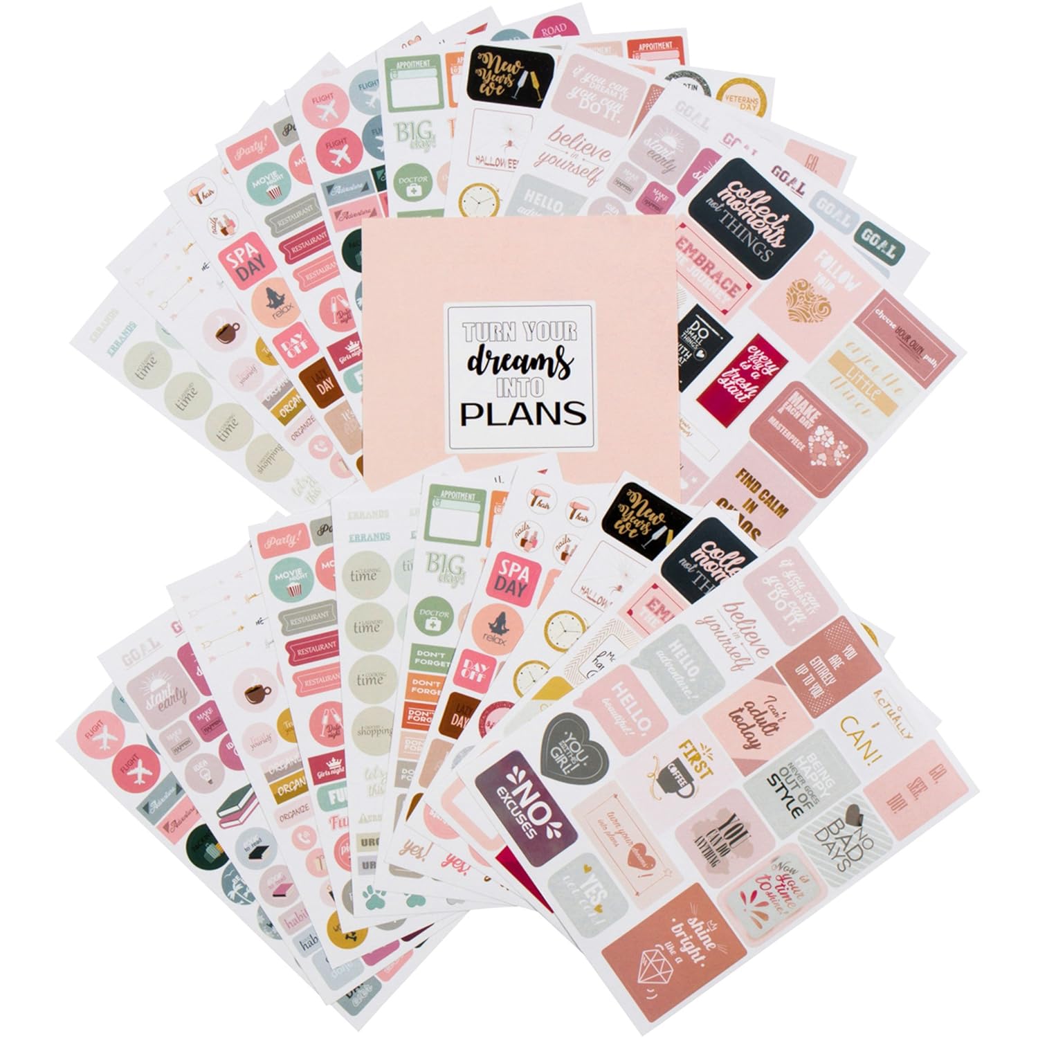 Planner Stickers Value Pack, Monthly Weekly Daily Planner Sticker Set of 1,000+ Stickers for Planner