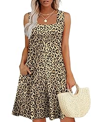 OFEEFAN Leopard Print Dress Cheetah Summer 2025