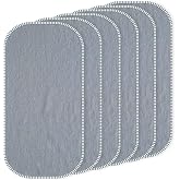 CUXFLS Baby Waterproof Changing Pad Liners (6 Pack) - Washable Reusable Changing Table Cover Liners Double, Portable Diaper Pads, Grey Line