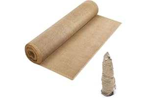 DECOHS Extra Large 50 Ft x 40 Inch Burlap Fabric Roll- Natural Burlap Tree Wrap Roll- Burlap Fabric Tree Trunk Protector for 