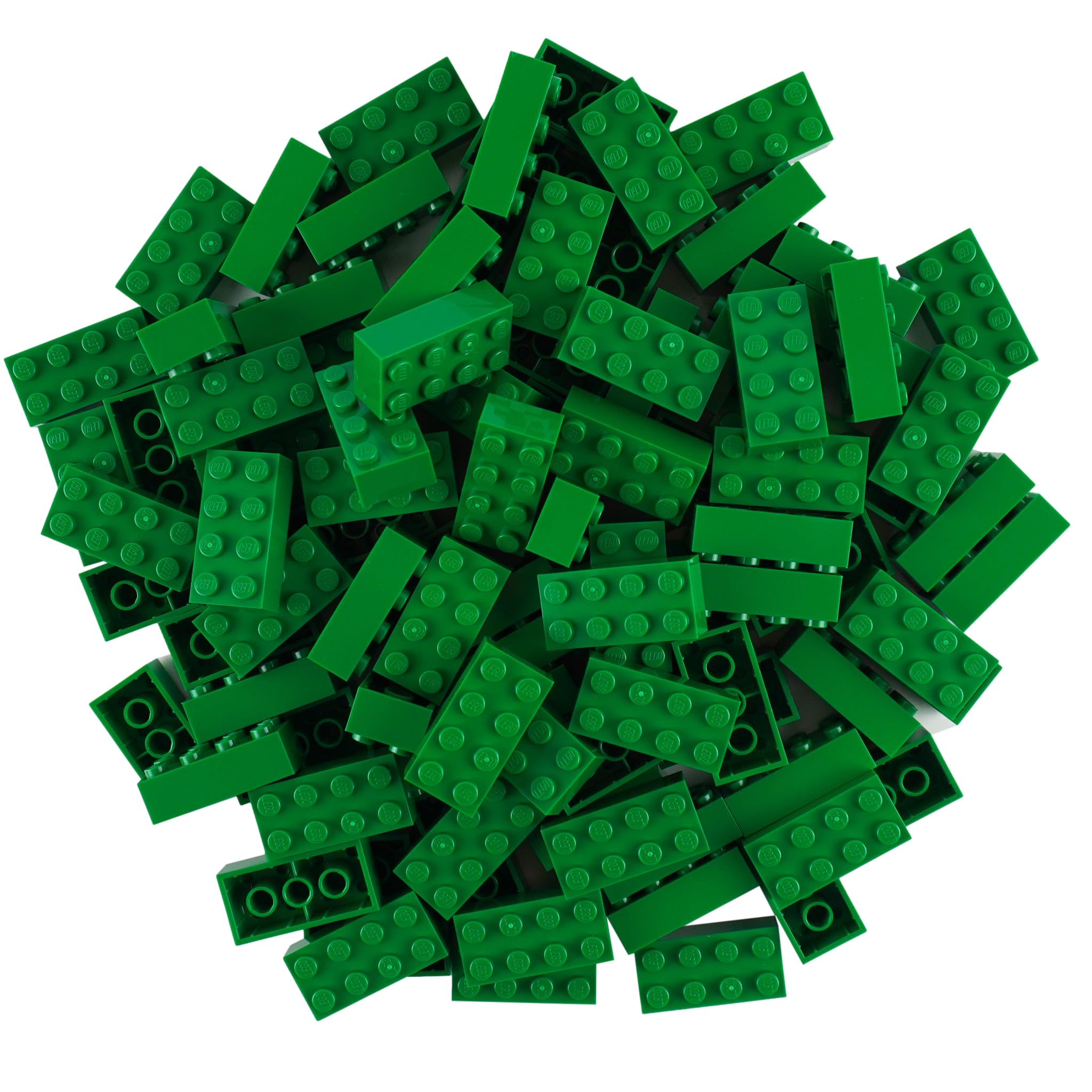 LEGO Classic Pack of 100 2x4 Stones (3001) with Stone Separator (Green)