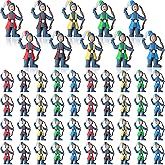 Viozakanry 50 Pcs Medieval Knight Action Figures, Mini Soldiers Toy Bulk | Party Favors for Medieval Decorations, Colorful Castle Toys Easter Pi&ntilde;ata Filler, Cake Topper, Small Plastic Figurines Props