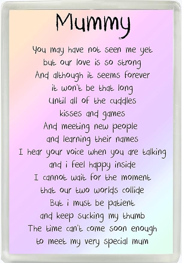 Mummy Poem Love From The Bump Jumbo Fridge Ideal Birthday