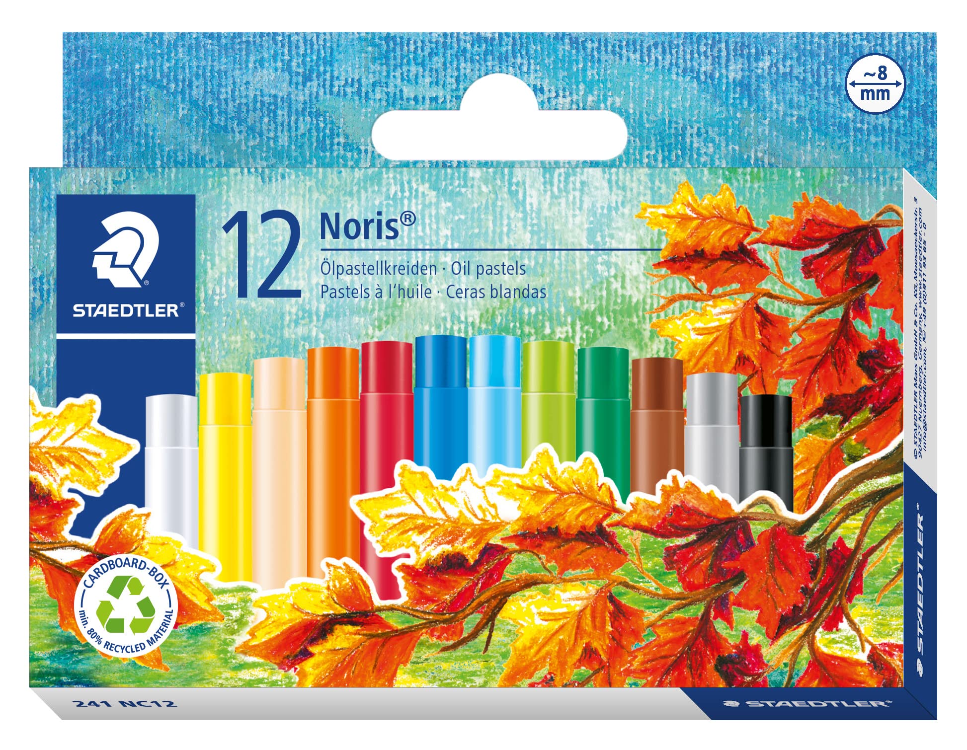 STAEDTLER 241 NC12 Ölpastellkreide Noris Club, 12 Stück im Etui