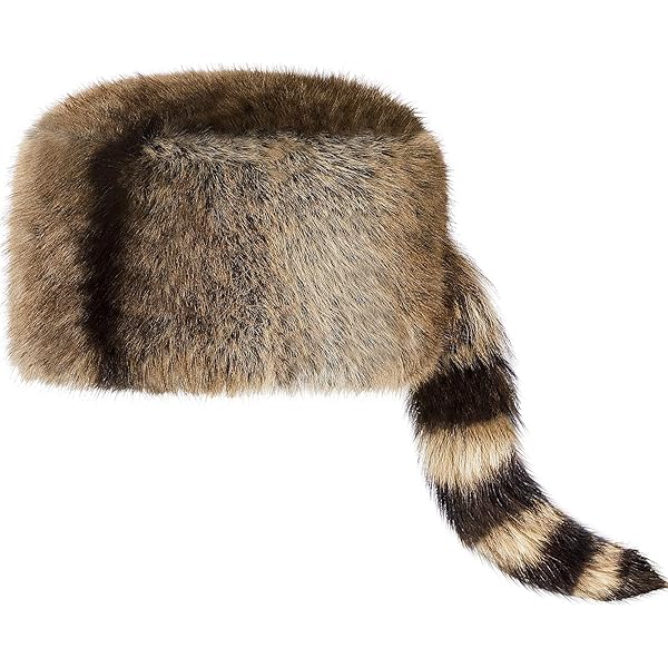 Amazon.com: Faux Raccoon Tail Hat - Classic Raccoon Tail Hat
