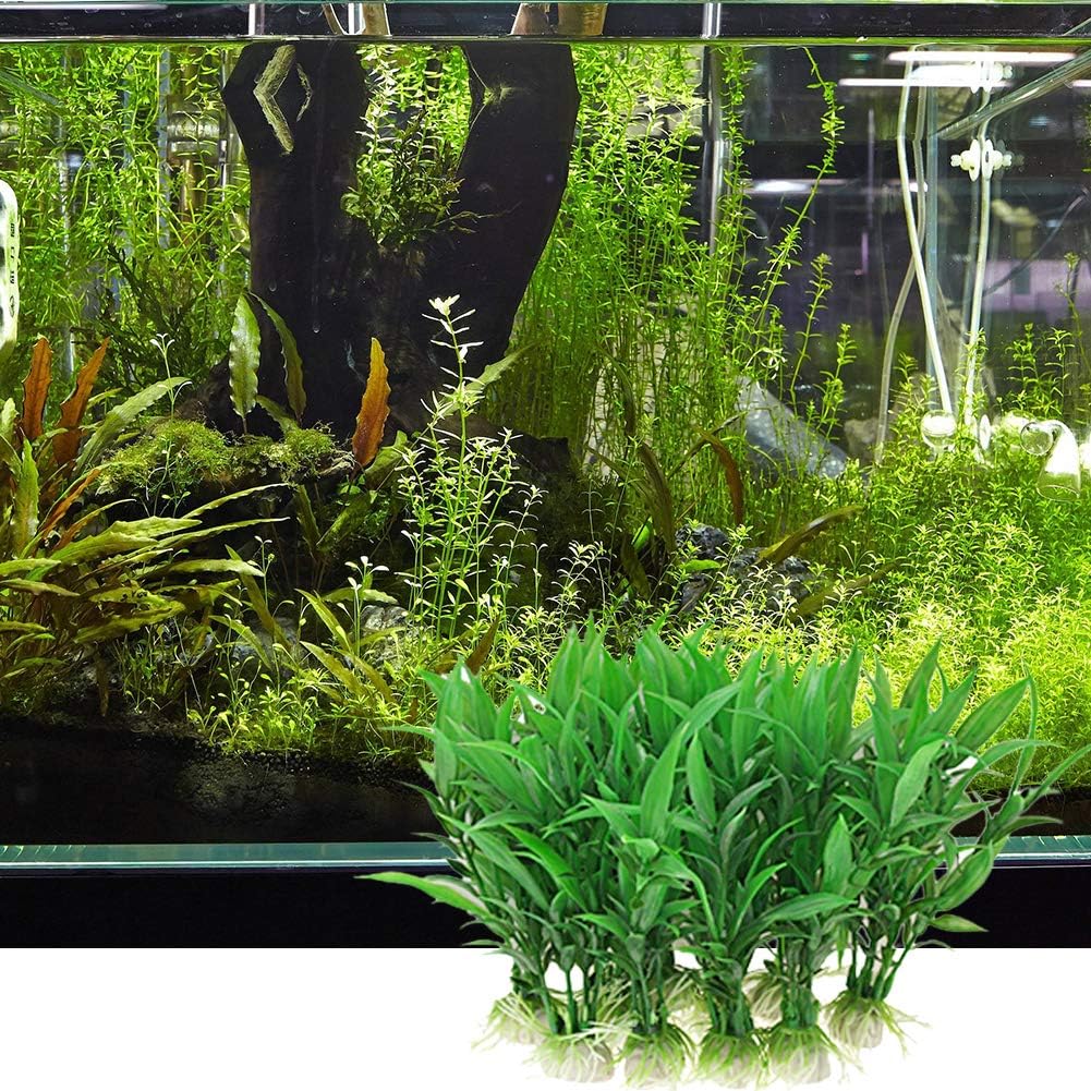 The Most Fashionable Quanjucheer 10pcs Artificial Aquatic Plants Aquarium Accessories Plastic Simulation Grass Weed Fish Tank Decor Foreground Grass Rich Bamboo Leaves Green 10pcs Kitchen Home Hot Limited Edition Pferdefuttershop De