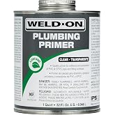 WELD-ON 14030 Plumbing PVC/CPVC Primer - Fast Acting and Low VOC, Clear, 1 Quart (32 fl oz)