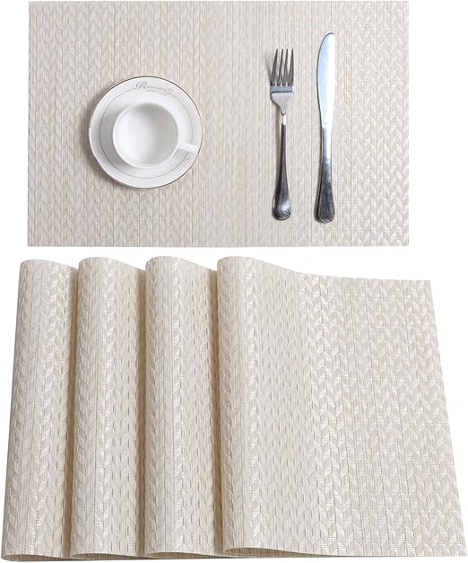 UArtlines HeatResistant Placemats Stain Resistant AntiSkid Washable
