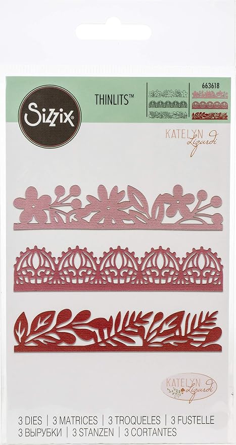 Set De Troqueles Framelits Sizzix - 13 Piezas Con Sellos, Diseños Tropicales, Para Manualidades