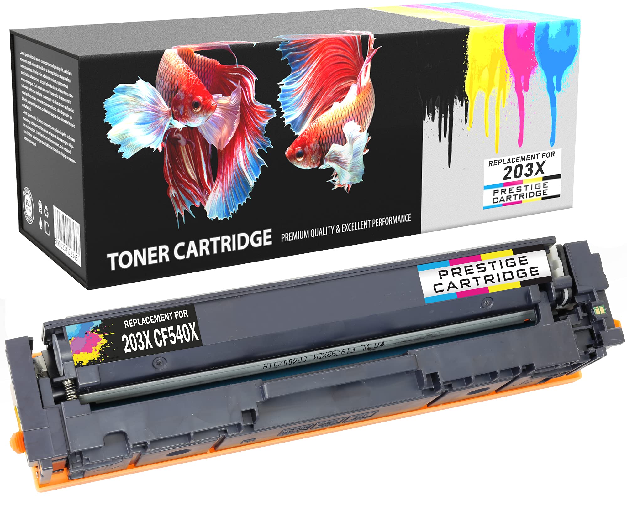 PRESTIGE CARTRIDGE 203X CF540X Compatible Toner Cartridge for HP Color Laserjet Pro MFP M281fdw M281fdn M280nw M254dw M254nw M254dn - 1 Black