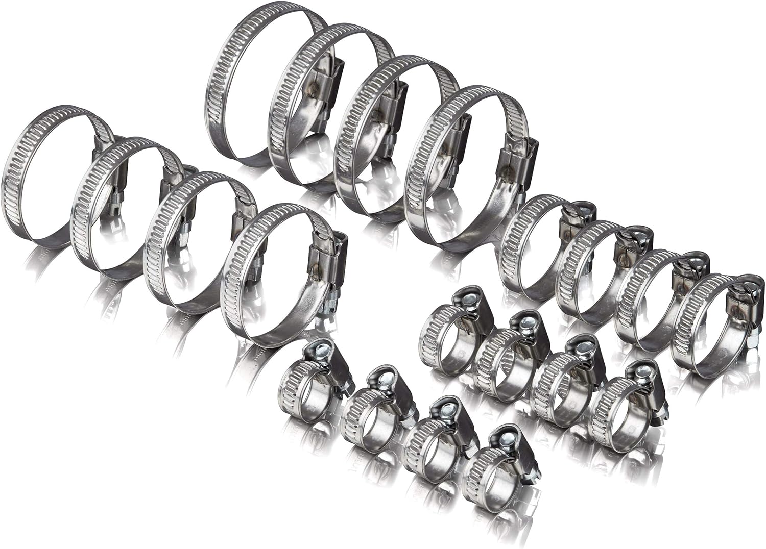 Garsiduro® professional hose clamps set made of stainless steel in W4 quality, 850 mm, 20