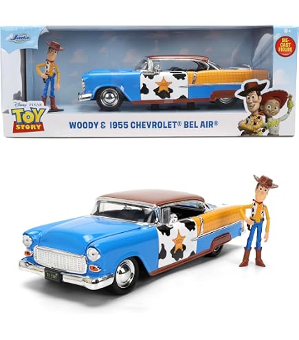 Amazon.com: Jada Toy Story Woody 1955 Chevrolet Bel Air Die-Cast