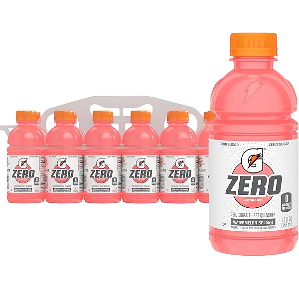 GATORADE THIRST QUENCHER, ZERO SUGAR – WATERMELON SPLASH, 12 FL OZ  FLAVOR ZERO SUGAR – WATERMELON SPLASH