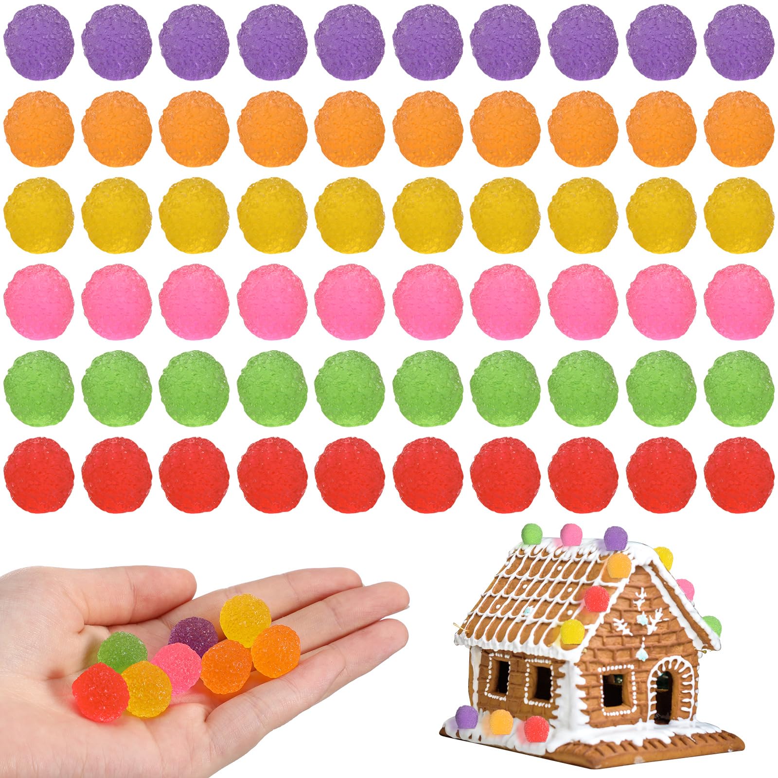 Photo 1 of *MISSING PARTS UNKNOWN*
Giegxin 60 Pcs Christmas Fake Candy Mini Christmas Candy Cane Gumdrops Decor Colorful Fake Gumdrops Spice Drops Ornaments for DIY Craft Xmas Tree Hanging Party Decoration(Gummy)