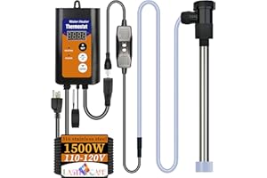 LASTINGCAPE 1500W Fully Submersible, Portable Electric Pool and Hot Tub immersion Water Heater with Thermostat, GFCI for Bathtubs, Swimming Pool, above ground pool, inflatable pool and Baptistry Pool