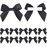 AIMUDI Black Satin Ribbon Bows 2" Self Adhesive Satin Bows for Gift Wrapping Premade Ribbon Bows with Double-Sided Tape for Making Crafts Baby Shower Birthday Party Wedding Decorations, 50 PCs