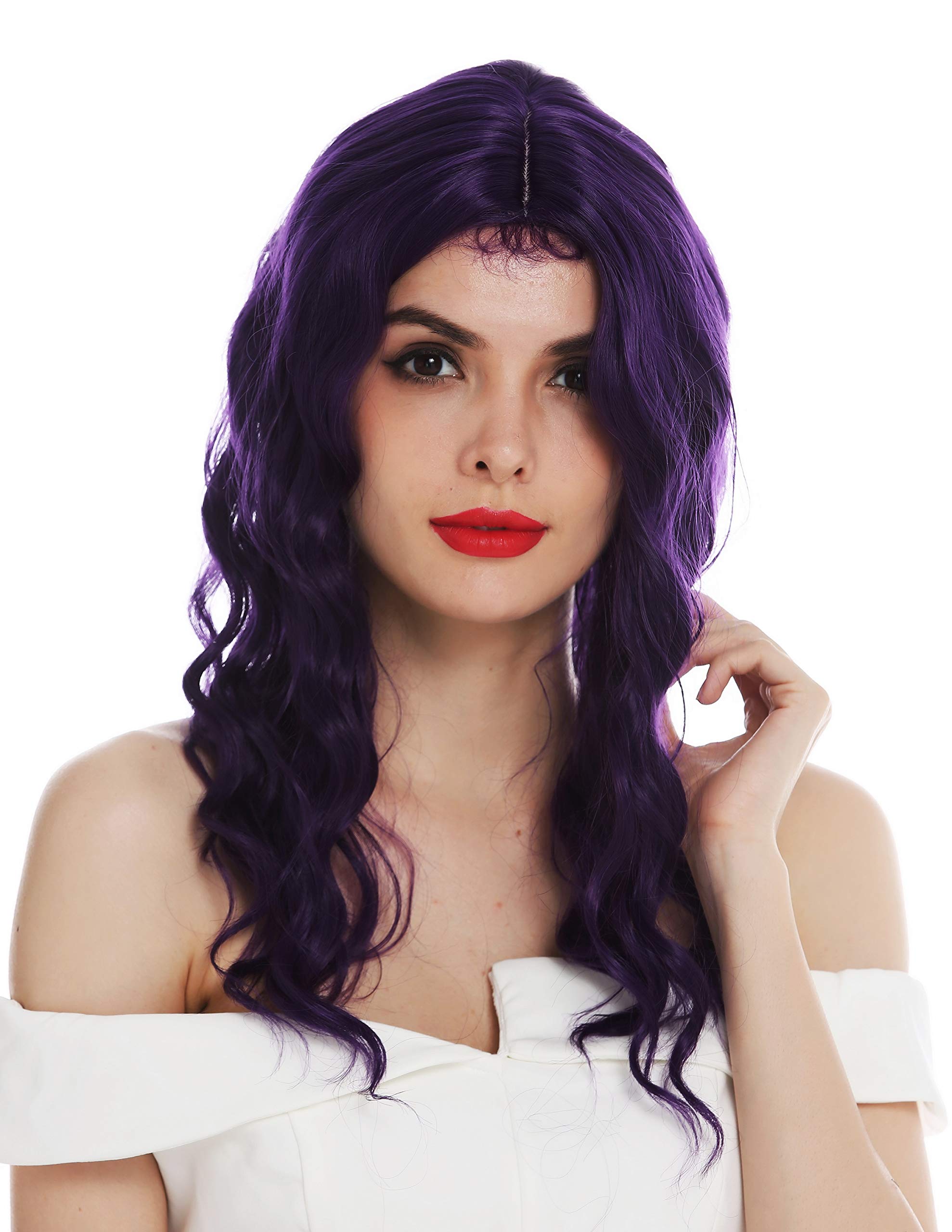 WIG ME UP - VK-9-HYB73C wig women's wig long wavy middle parting with hair line purple