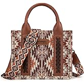 Montana West x Wrangler Mini Tote Bag for Women Small Western Crossbody Purse Aztec Top Handle Handbags