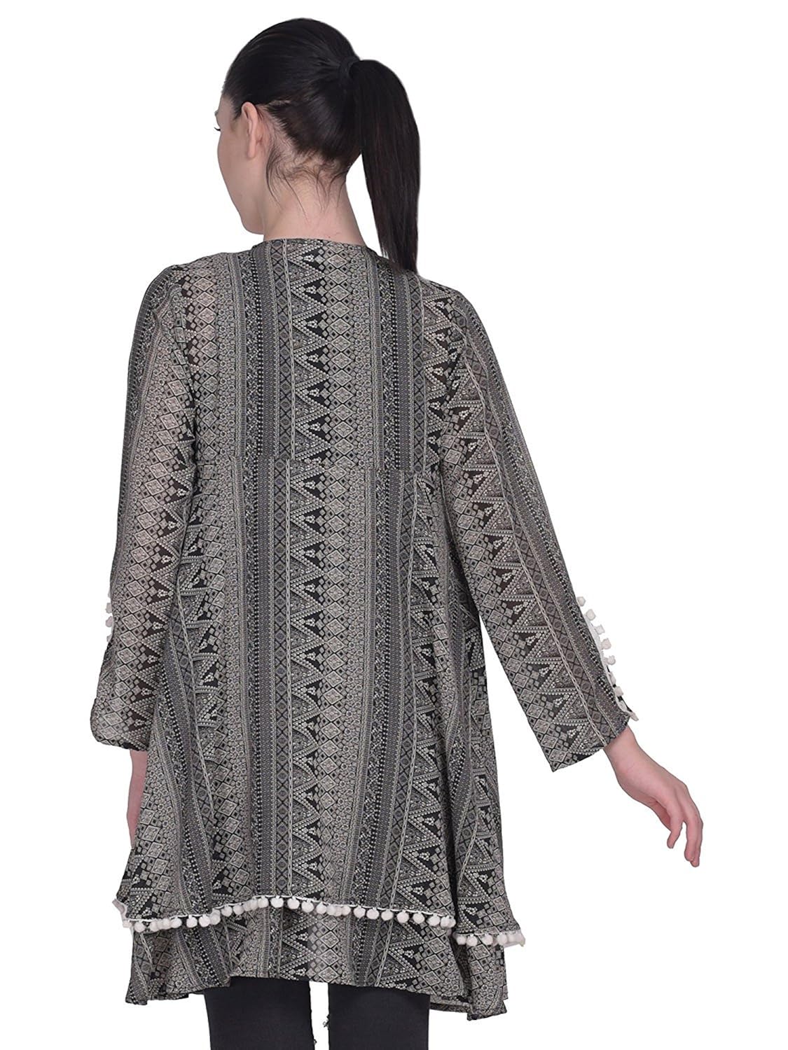 peppytone polyester printed 2 layer umbrella shrug for women