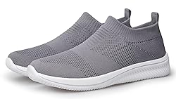 vibdiv Slip on Mesh Knit Sock Sneakers Womens Flat