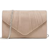 Dasein Women's Evening Bag Pleated Envelope Clutch Handbag Wedding Party Bridal Purse