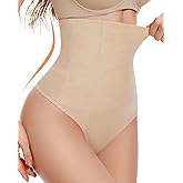 ForeverShaper Thong Shapewear Tummy Control - High Waisted Body Shaper Panties Girdle Compression Stomach Shapewear Underwear