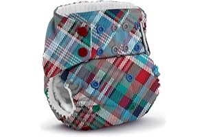 Kanga Care Rumparooz Cloth Diaper Reusable One Size Pocket Diaper with Patented Inner Double Gusset 2 pcs Microfiber Insert Soaker (6-40+ lbs) - Billy