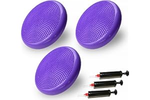 NEISHNG 3-Pack High-Density PVC Wobble Cushion with Pumps - Wiggle Seat & Balance Board/Disc for Kids/Adults Core Strengtheni