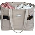 Extra Large Canvas Tote Bag - Utility with 2 Front Pockets and Laptop Sleeve, heavy duty everyday tote