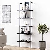 Nathan James Theo 5-Shelf Black Modern