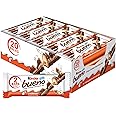 Kinder Bueno Milk Chocolate and Hazelnut Cream, Bulk 20 Pack, 2 Individually Wrapped Chocolate Bars Per Pack, 30 oz