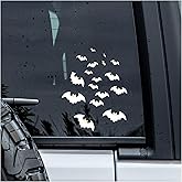 MYMKO Bats Flying Decal, Fantasy Goth Car Window Decals, 6 Inches UV DTF Tranfer Car Stickers, Weatherproof Car Truck Window Bumper Sticker, Bookish Car Stickers and Decals for Book Lovers Boys Girls